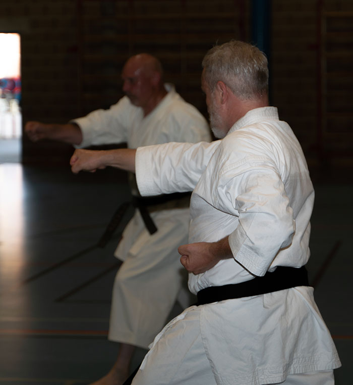 Foto van een training in onze club