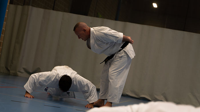 Foto van een training in onze club