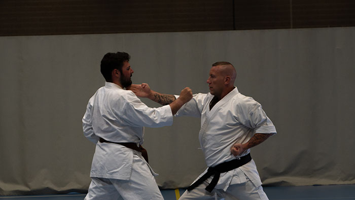 Foto van een training in onze club