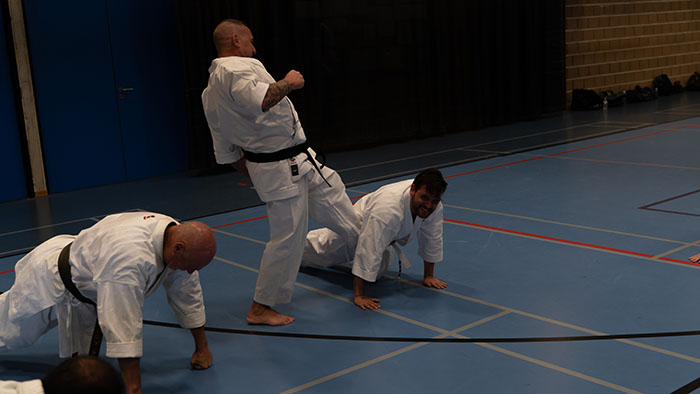 Foto van een training in onze club