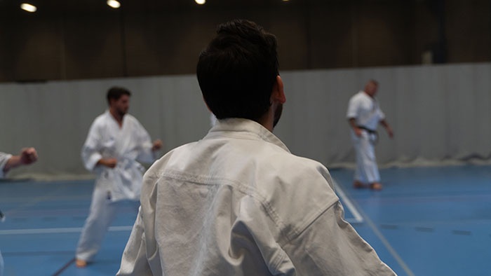 Foto van een training in onze club