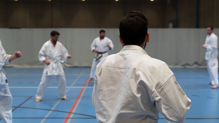 Foto van een training in onze club
