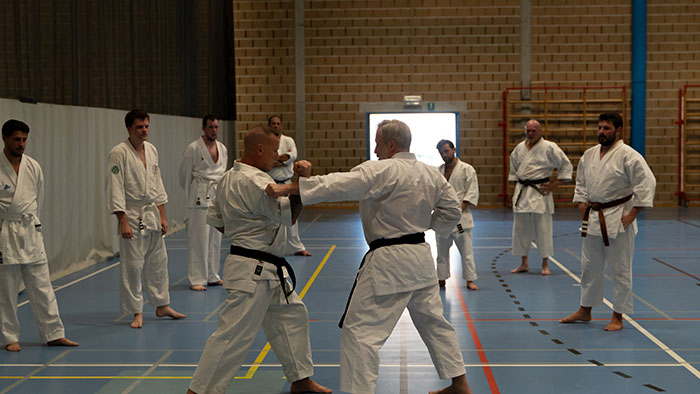 Foto van een training in onze club