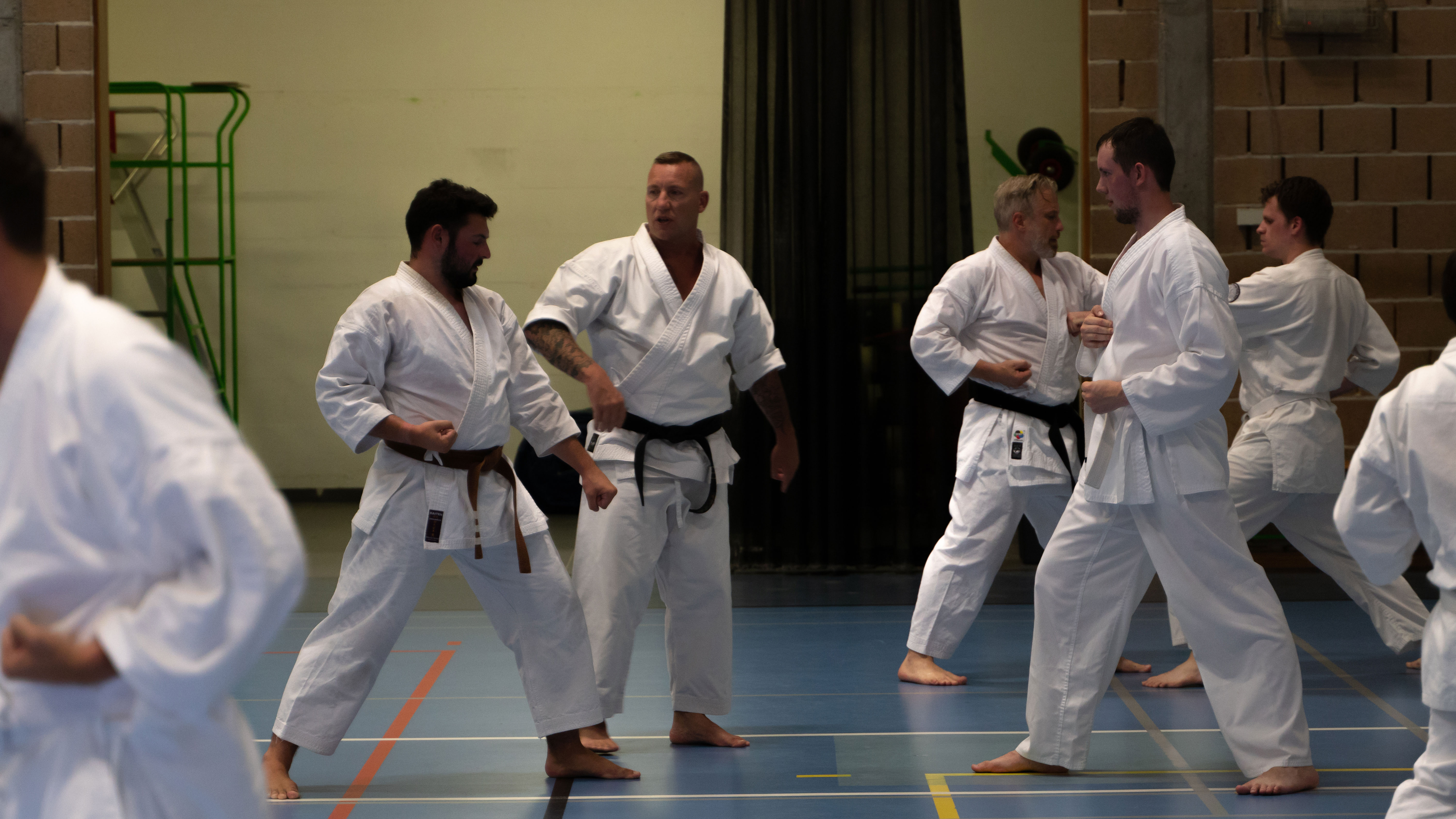 Foto van een training in onze club