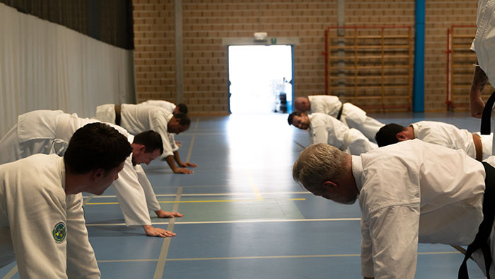 Foto van een training in onze club