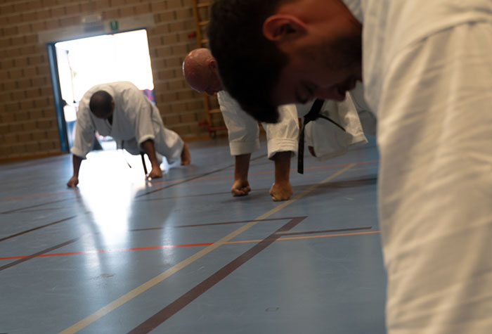 Foto van een training in onze club