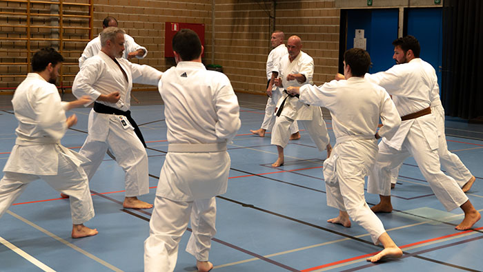 Foto van een training in onze club