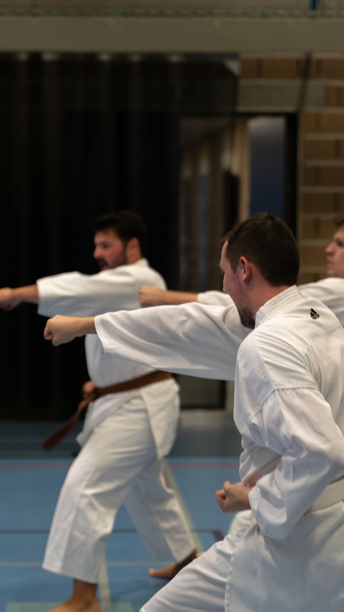Foto van een training in onze club